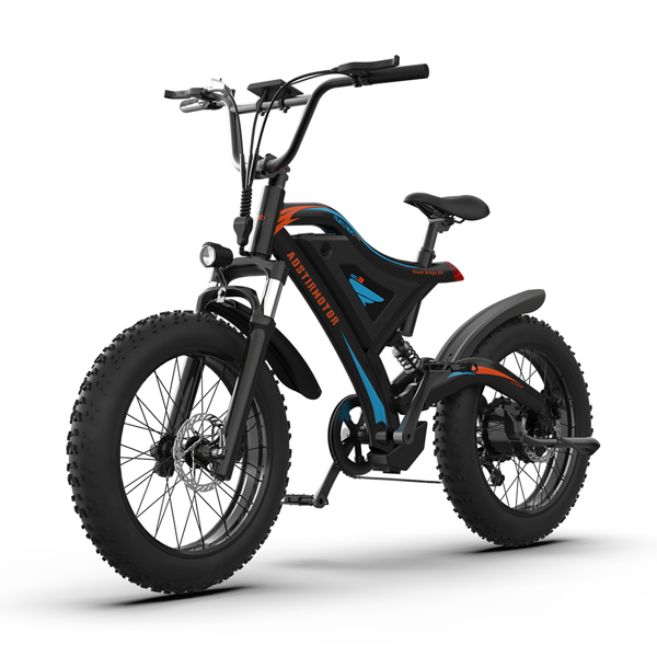AOSTIRMOTOR Electric Bicycle 500W Motor 20" Fat Tire With 48V/15Ah Li-Battery S18-MINI New style