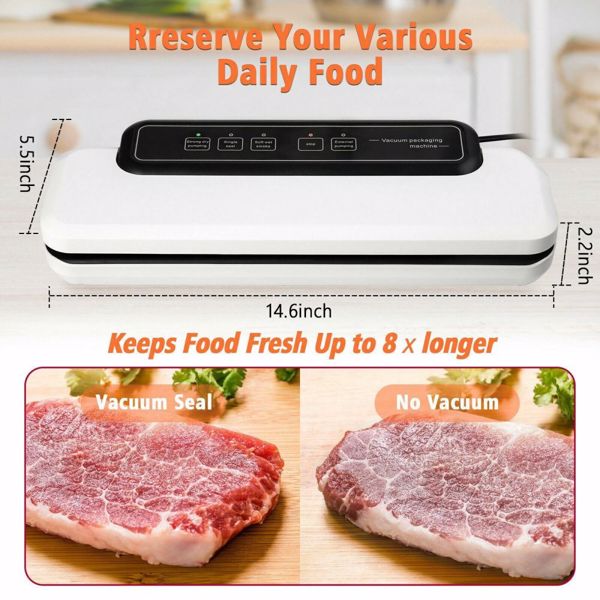 Automatic Food Vacuum Sealing Machine Household Preservation Sealer +Sealing Bag