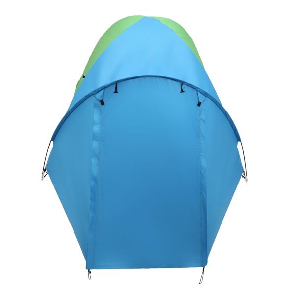 4-Person Double Layer Family Camping Tent Outdoor Instant Cabin Tent for Hiking Backpacking Trekking Blue & Green 