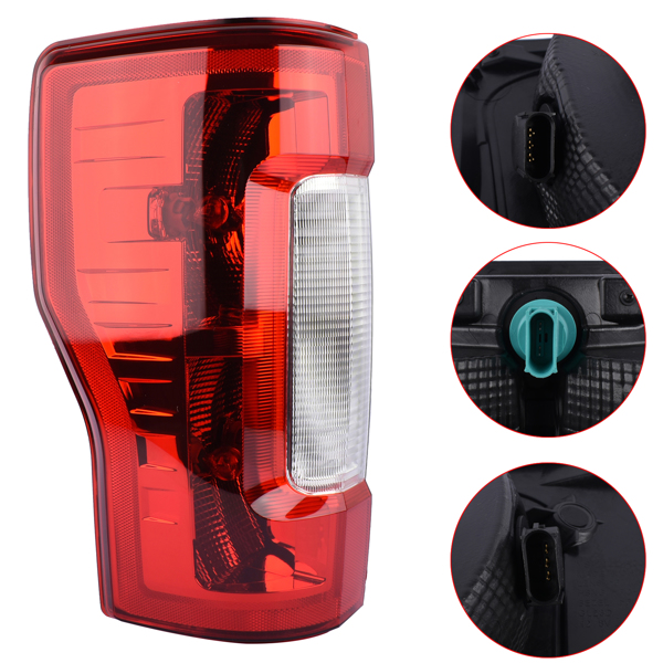 Tail Lamp Left Driver For Ford F-250 F-350 Super Duty 2017-2019 w/o Blind Spot w/o LED HC3Z13405D HC3Z13405FCP HC3Z13405F FO2800256