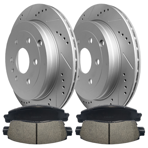 REAR Disc Rotors   Brake Pads for Chevy Traverse GMC Acadia Buick Enclave
