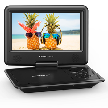 DBPOWER 11.5\\" Portable DVD Player, 5-Hour Built-in Rechargeable Battery, 9\\" Swivel Screen, NS-958 Black