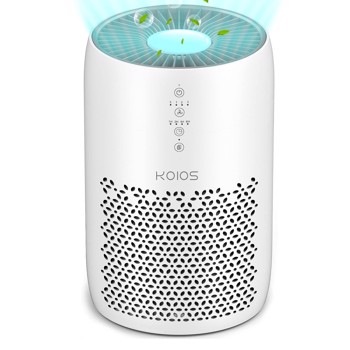 KOIOS Air Purifier for Home Large Room 861 sq ft, High CADR H13 True HEPA Air Filter Cleaner Odor Eliminators, Ozone-Free, EPI153 White