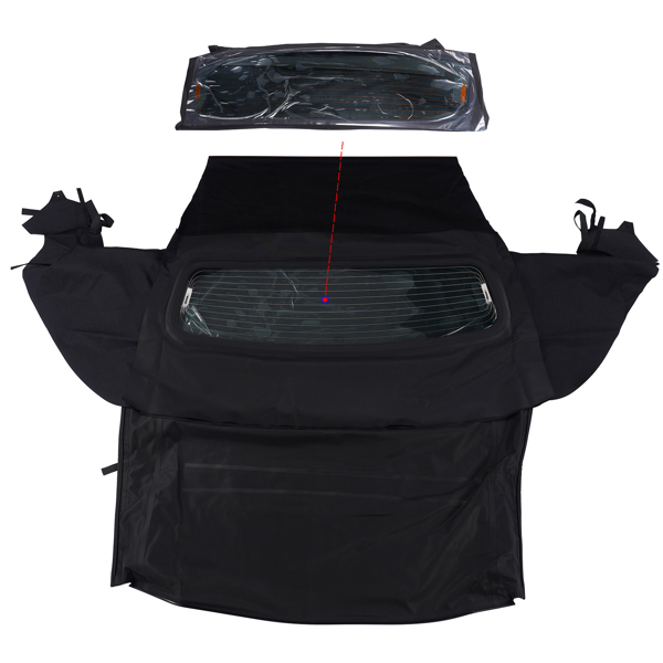 Munirater Black Convertible Soft Top For Ford Mustang 2005-2014 – With Heated Glass Window, Direct Replacement