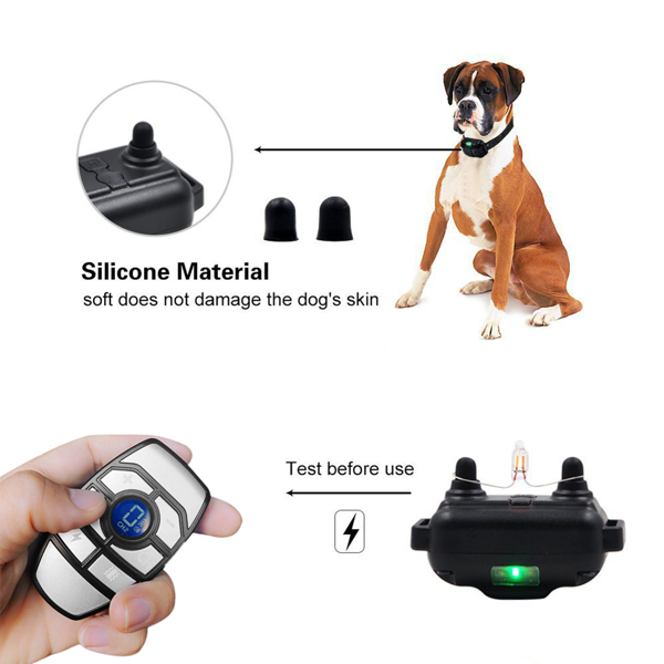  1968 FT Dog Training Collar Rechargeable Remote Shock PET Waterproof Trainer USA