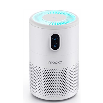 MOOKA Air Purifiers for Home Large Room up to 860ft², H13 True HEPA Air Filter Cleaner, Night Light(Available for California), B-D02L White, shipped by FBA