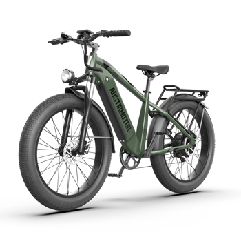 AOSTIRMOTOR New Pattern King 26\\" 1000W Electric Bike 26in Fat Tire 52V15AH Removable Lithium Battery for Adults KING