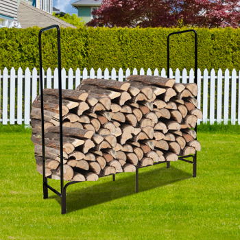 Firewood storage rack with cover with water-proof cover Log Rack, Waterproof Wood Pile Cover, Firewood Log Rack Cover, Oxford Heavy Duty Outdoor, All-Weather Protection for Fire Wood Storage (4 ft)