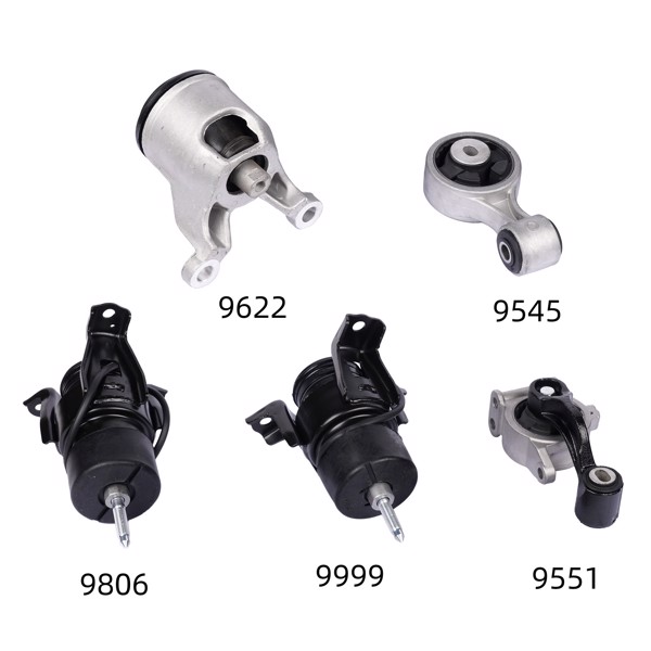 Set of 5pcs Engine Motor Mounts for Nissan Murano 2009-2014 Quest 2011-2014 V6-3.5L Front-Wheel Drive (FWD)