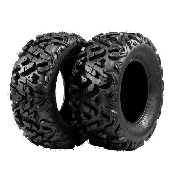 Complete Set of 4 All Terrain ATV UTV Tires 25x8-12 Front & 25x10-12 Rear 6PR Tubeless