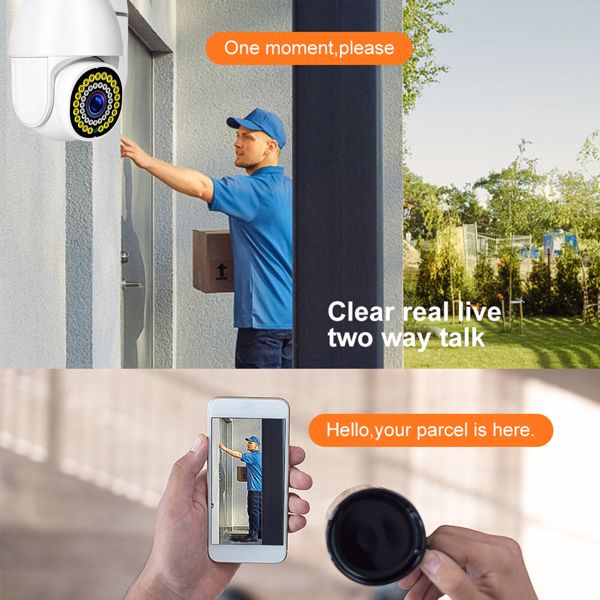 360° WiFi Camera Light Bulb Security Home Cam Wireless Waterproof CCTV Monitor
