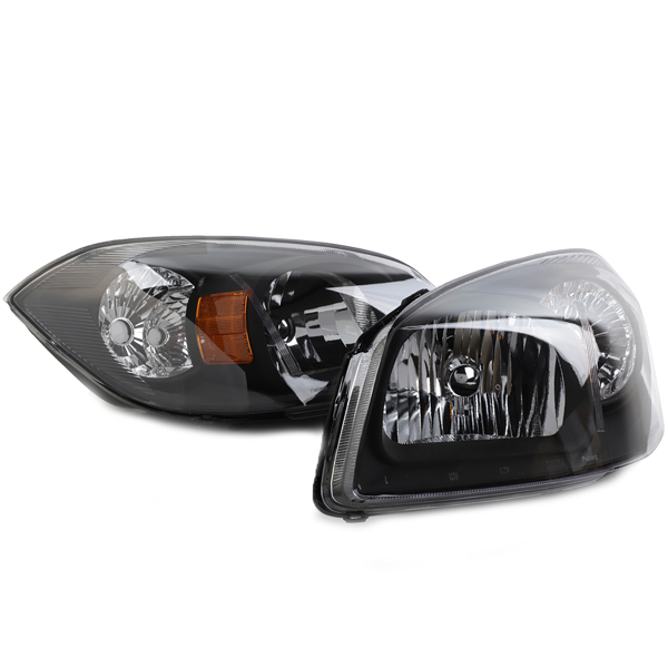 Headlights Headlamps for 2007-2010 Pontiac G5 Black Left Right GM2502251