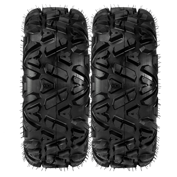 Complete Set of 4 All Terrain ATV UTV Tires 25x8-12 Front & 25x10-12 Rear 6PR Tubeless