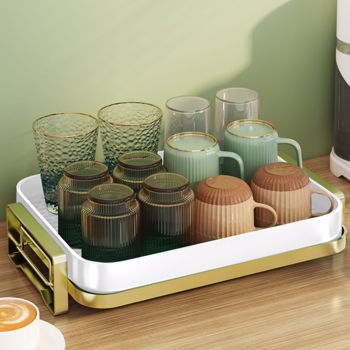 Kitchen Drain Tray,Bowl Cup Dish Drying Rack ,Tea Plate Drainboard Kitchen Sink Tray,Bathroom Draining Board Bowl Cup Dish Drying Rack White