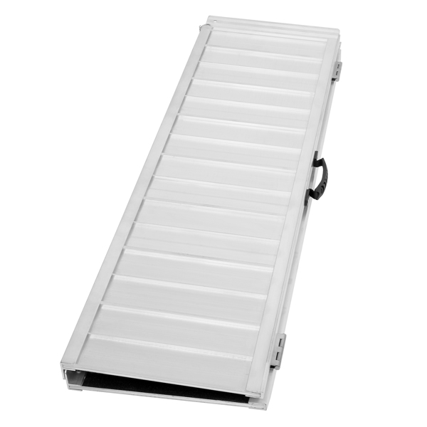 Non-Skid Wheelchair Ramp 4FT, Threshold Ramp with a Non-Slip Surface, Portable Aluminum Foldable Mobility Scooter Ramp, for Home, Steps, Stairs, Doorways, Curbs