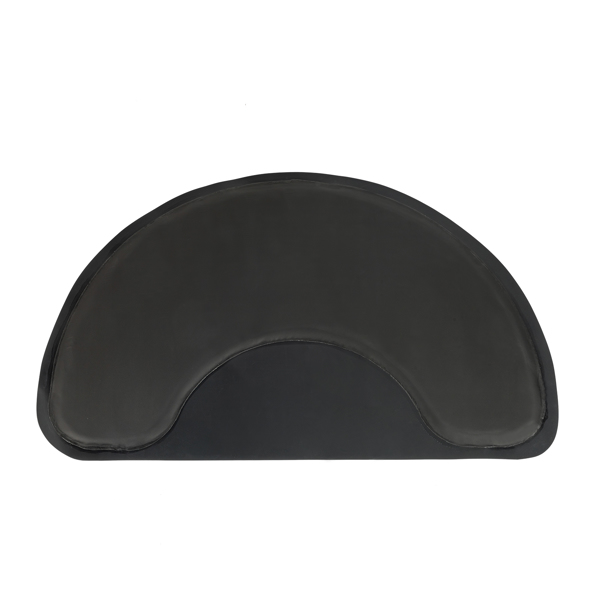 3′x 4.5′x 1/2" Beauty Salon Semicircle Anti-fatigue Salon Mat (Round Outside And Round Inside) Black