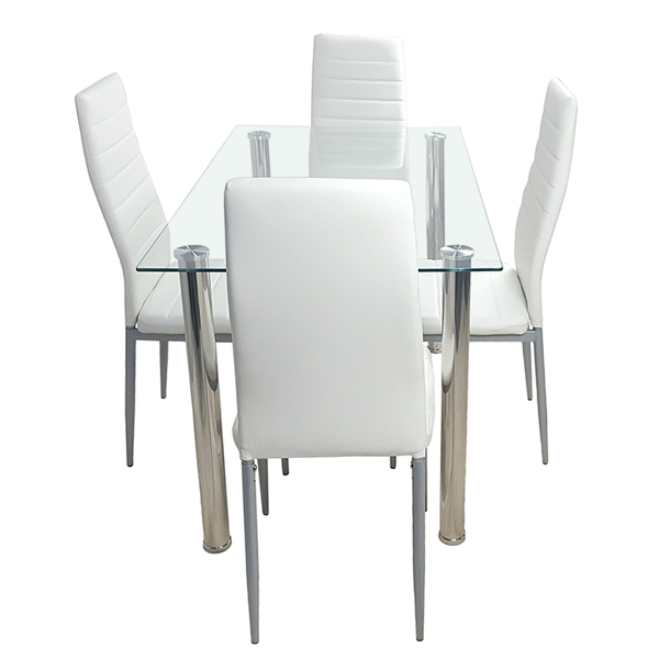 110CM Clear Color Dining Table Set (This product will be split into two packages) (replace 64512970)