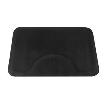 3′x 4.5′x 1/2\\" Beauty Salon Square Anti-fatigue Salon Mat (Square Outside And Round Inside) Black
