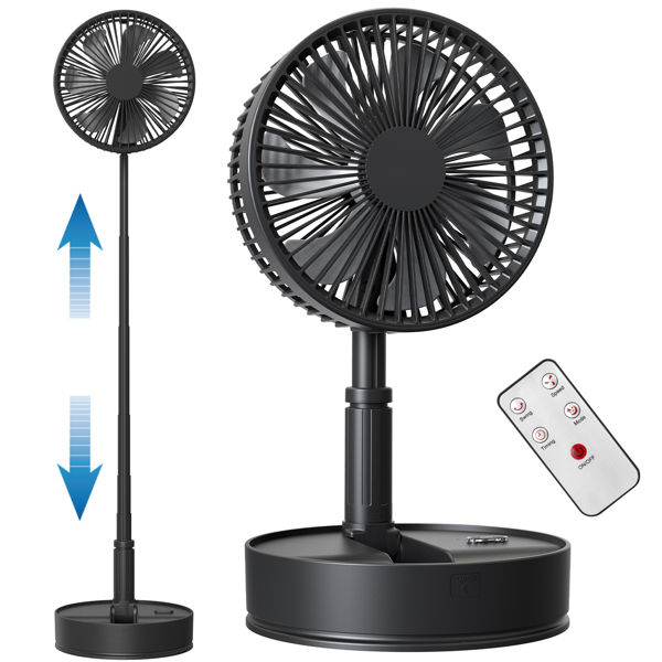  8-Inch Foldaway Oscillating Fan with Remote Control