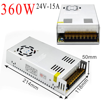 24V DC 15A 360W Regulated Switching Power Supply for LED Strip Light /3D Printer