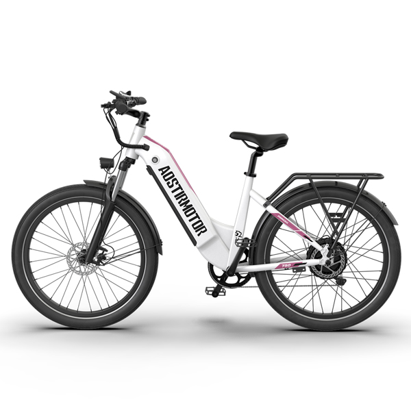 AOSTIRMOTOR new pattern 26" 750W Electric Bike Fat Tire 52V15AH Removable Lithium Battery for Adults