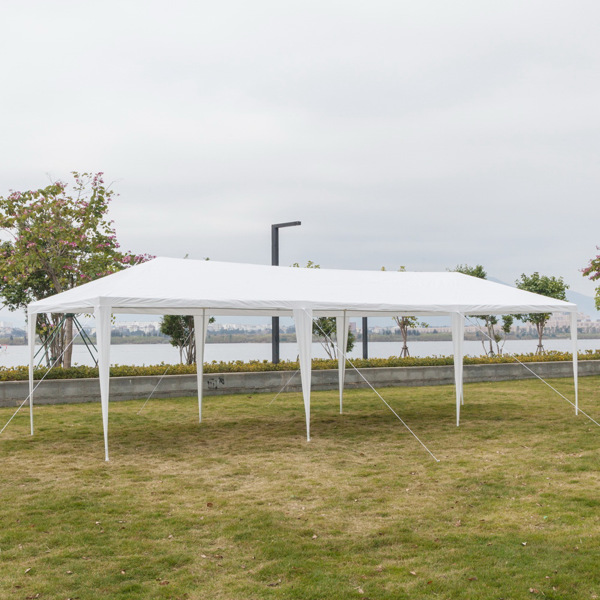 3*9m Non-Cloth PE Cloth Plastic Sprayed Iron Pipe Outdoor Party Tent White