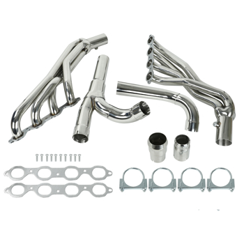 Exhaust Headers w/Y Pipe Fits Chevy GMC 2014-2017 5.3 6.2 MT001004（Temu & Amazon prohibits sales）(No support for returns without reason)