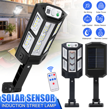 LED Solar Street Light Commercial Outdoor Dusk To Dawn Road Wall Lamp