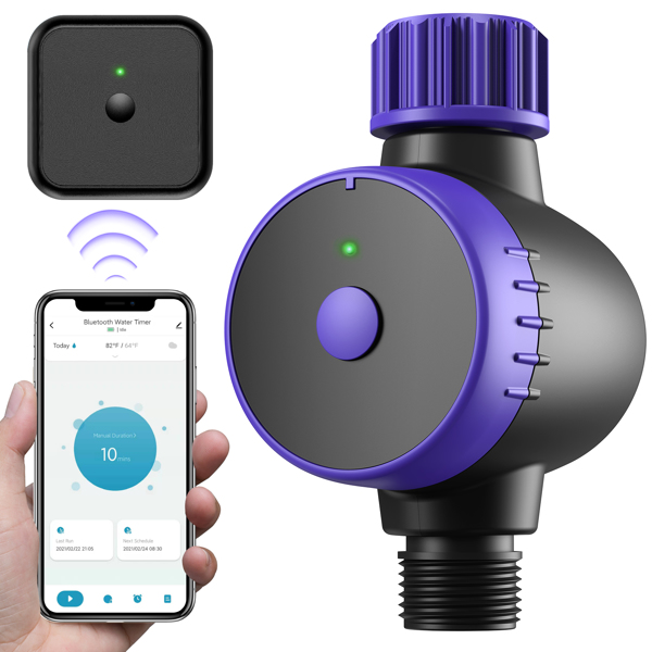 Bluetooth Sprinkler Timer, WiFi Smart Irrigation Water Timer, Wireless Remote APP & Voice Control, Rain Delay/ Manual/ Automatic Watering System(Notice: Cannot ship out the goods at weekends.)
