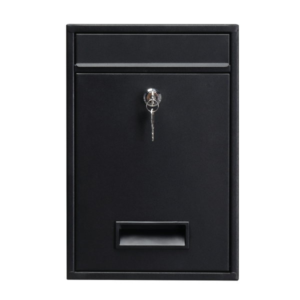  21.5*9*32cm Iron Mailbox Black