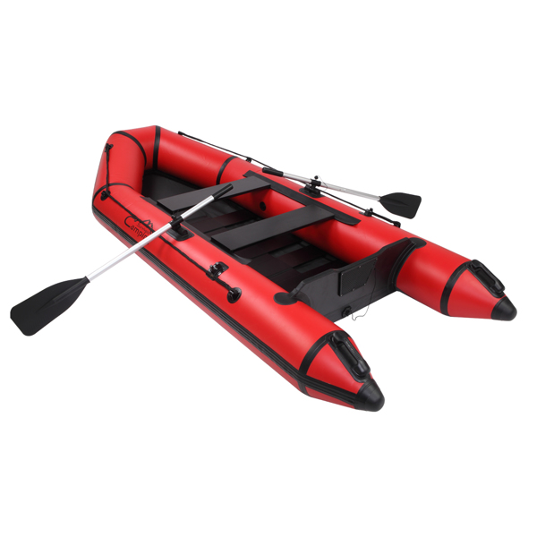 Camping Survivals 10ft PVC 330kg Water Adult Assault Boat Red Black