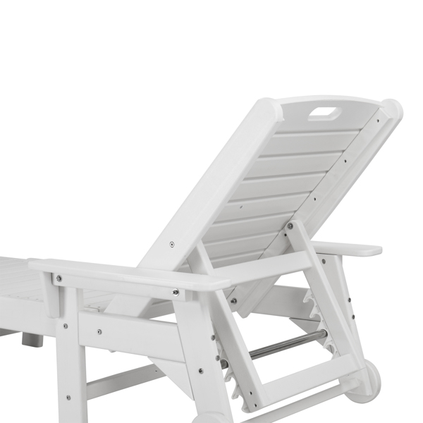 195*75.5*33cm HDPE Backrest Adjustable Lying Bed White