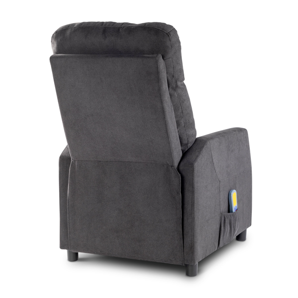 黑色 织物 带6点按摩加热功能 电动躺椅 英国-4