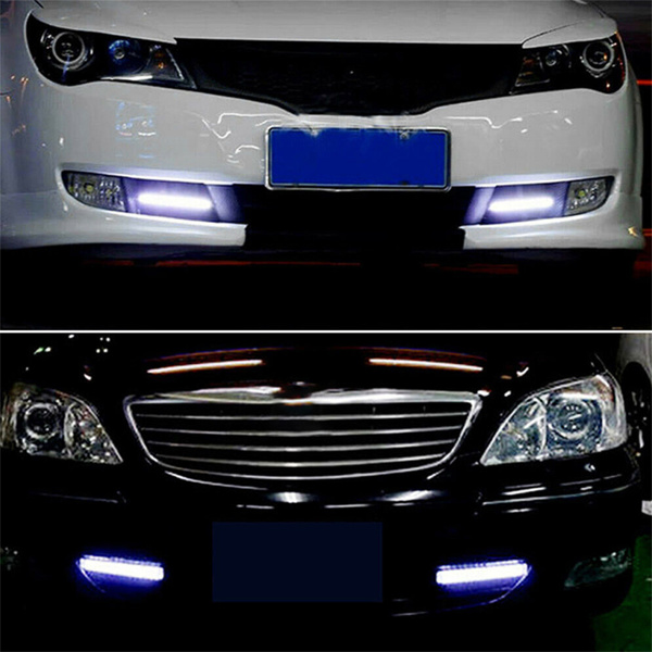 12V LED STRIP DRL DAYTIME RUNNING LIGHTS FOG COB CAR LAMP DRIVING WHITE US