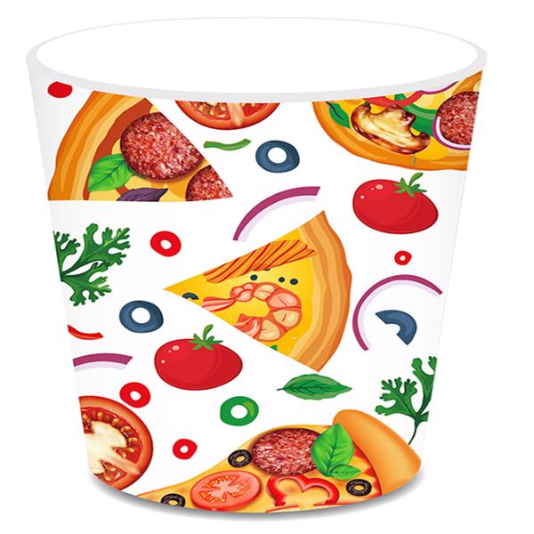 Pizza Paper Plates Color Food Party Plates and Napkins Party Supplie Birthday Disposable Tableware Set Party Dinnerware Serves 8 Guests for Plates, Napkins, Cups 68PCS