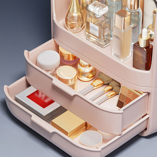Joybos® Modern Makeup Storage Box With Drawer Pink