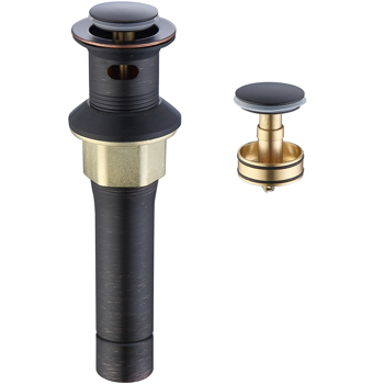 Pop-Up Drain Stainless Steel With Overflow Anti-Clogging for Vessel Sink Lavatory Vanity Sink Drain with Strainer Basket, Oil Rubbed Bronze[Unable ship on weekends,+usps/fedex]aution
