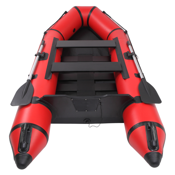 Camping Survivals 10ft PVC 330kg Water Adult Assault Boat Red Black