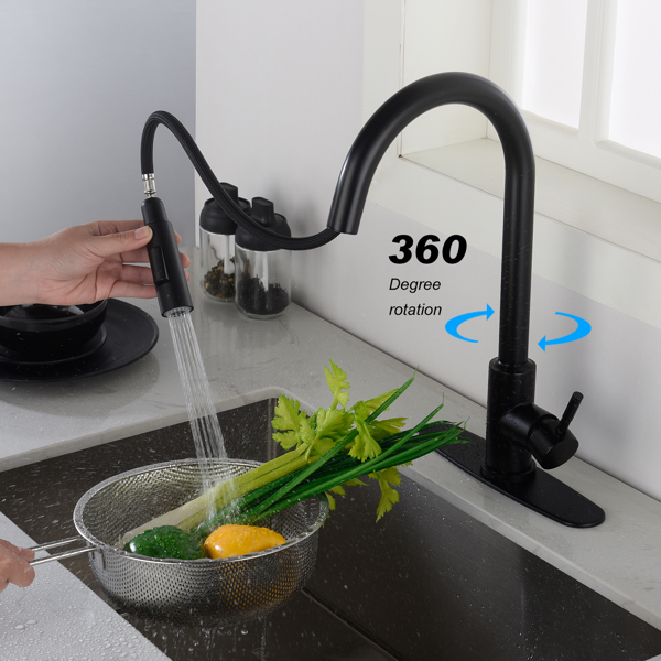 Touch Kitchen Faucet with Pull Down Sprayer-Matte Black