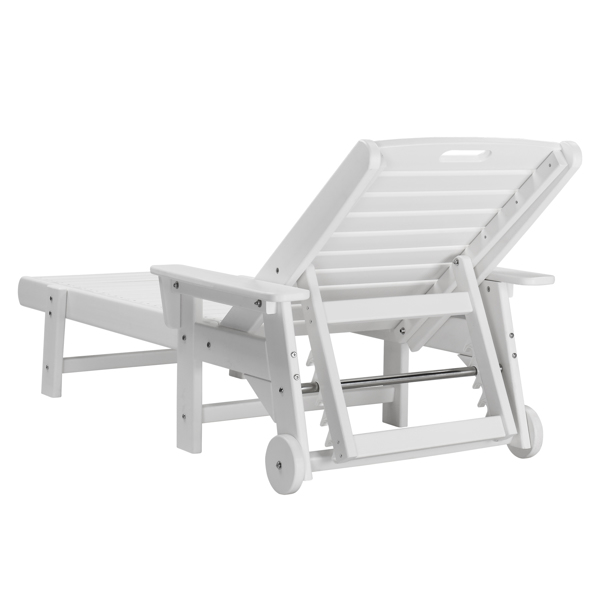 195*75.5*33cm HDPE Backrest Adjustable Lying Bed White