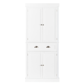 FCH Single Drawer Double Door Storage Cabinet White 