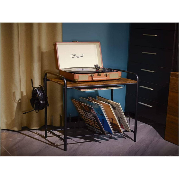 Record Player Stand,Turntable Stand,Record Player Table,Turntable Stand with Record Storage,Wooden Vinyl Record Stand