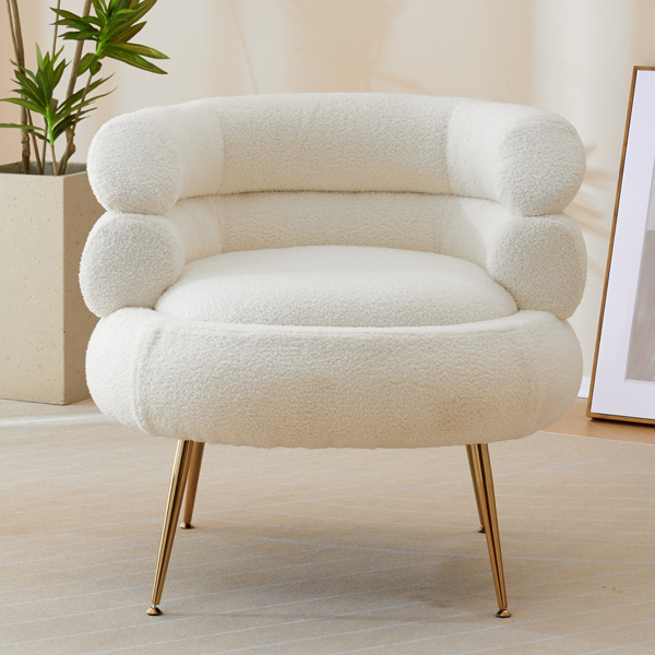 FCH Teddy Fleece Indoor Armchair With Pedals Beige