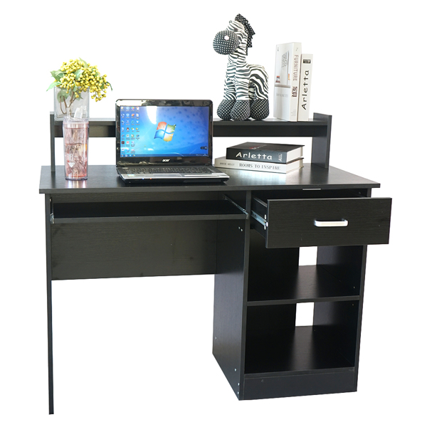General Style Modern E1 15MM Chipboard Computer Desk Black
