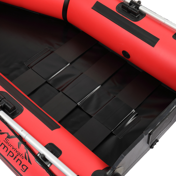 Camping Survivals 7.5ft PVC 180kg Water Adult Assault Boat Red and Black