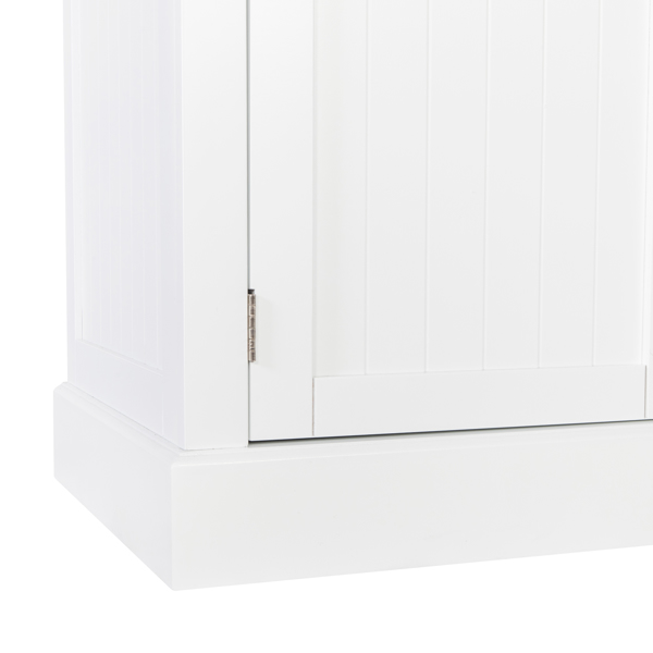 FCH Single Drawer Double Door Storage Cabinet White 