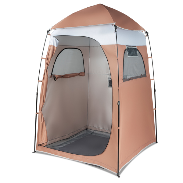 150*150*205cm Single Quick Open Changing Tent Shower Tent Brown