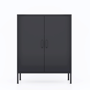 Metal Storage Locker Cabinet, Adjustable Shelves Free Standing Sideboard Steel Cabinets for Office,Home