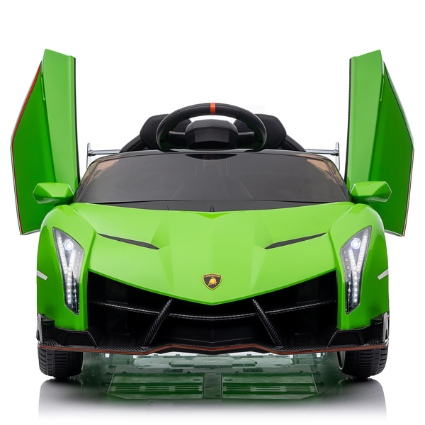 LEADZM Lamborghini Poison Small Dual Drive 12V 4.5AH with 2.4G Remote Control Sports Car Electric Car Green