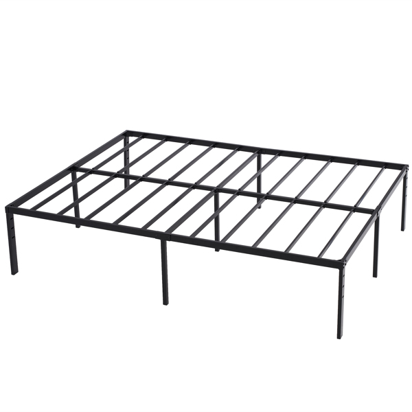 208.2 x 198 x 45.7cm Bed Height 18" Simple Basic Iron Bed Frame Iron Bed Black